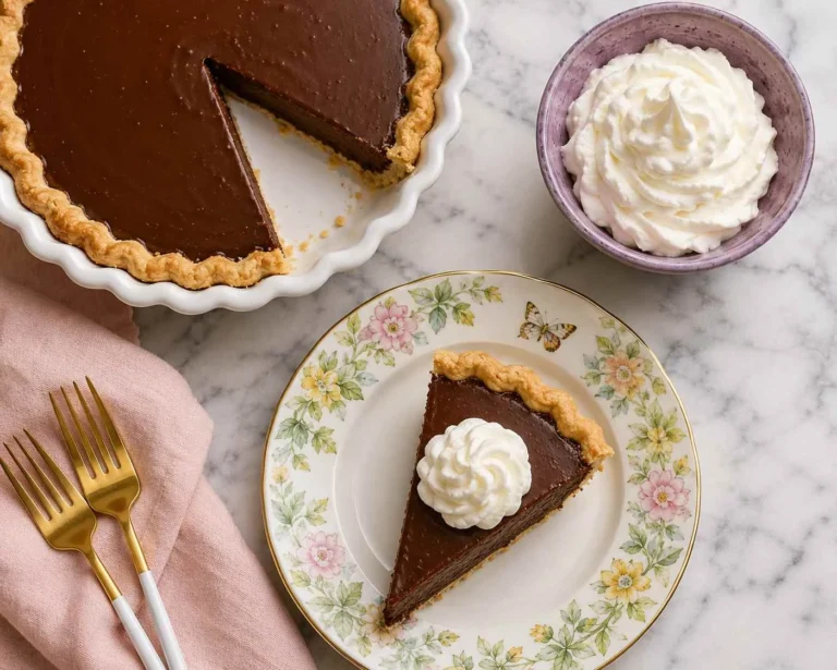 Classic Chocolate Pie Recipe (Silky Custard Filling)