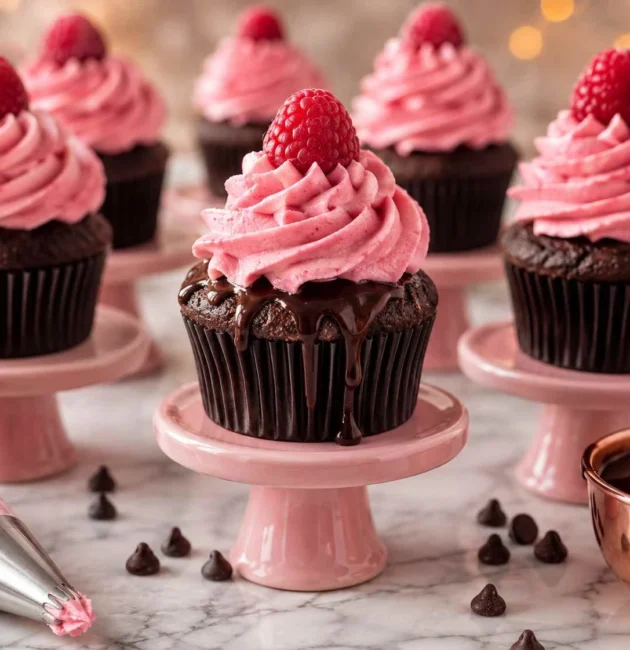 Chocolate Raspberry Cupcake