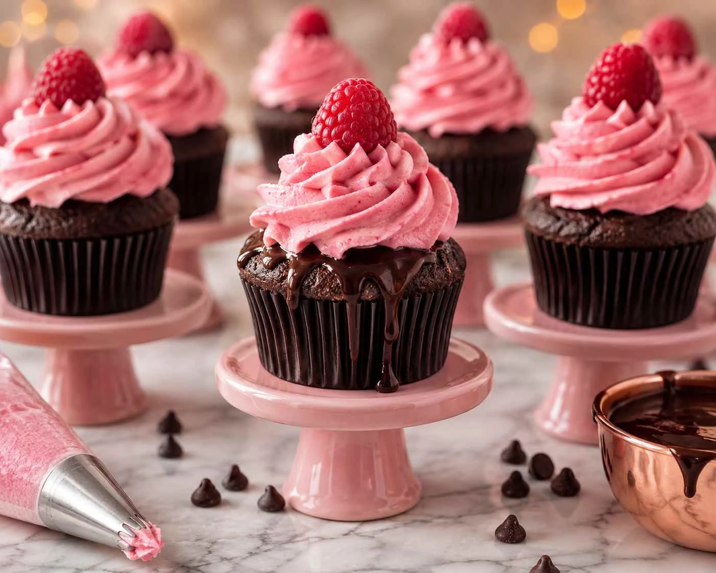 Chocolate Raspberry Cupcakes