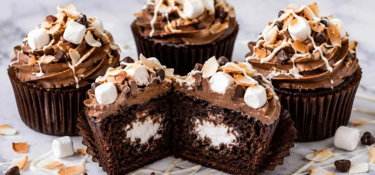 Rocky road cupake recipe
