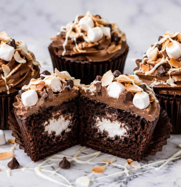 Rocky road cupake recipe