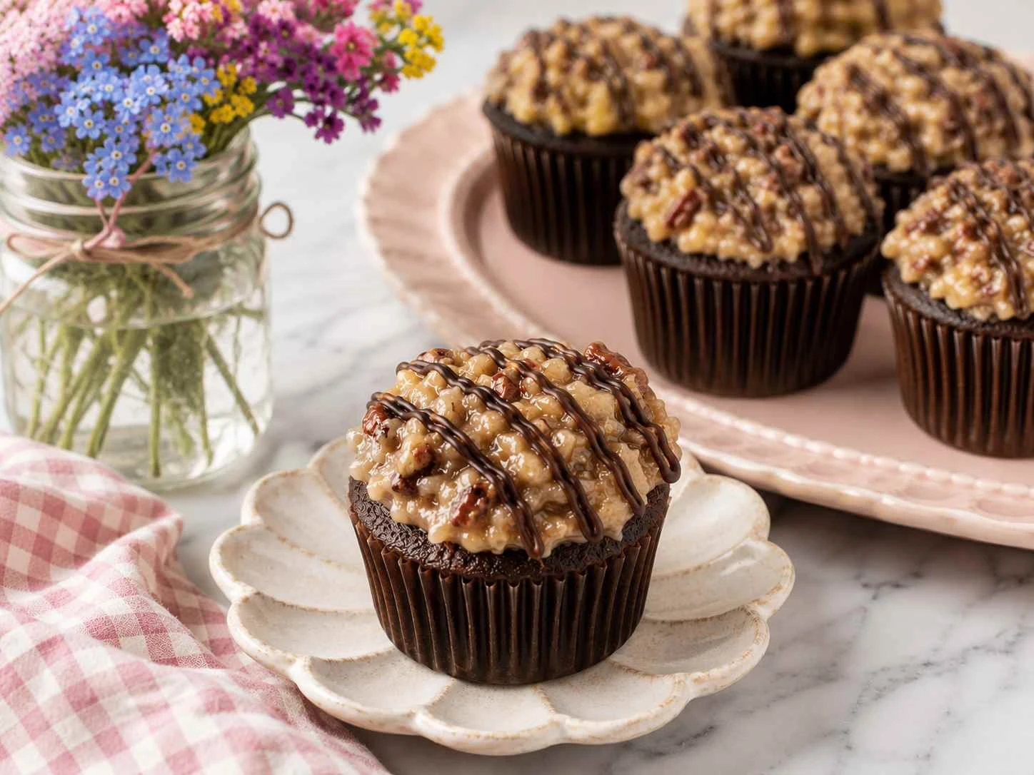 German Chocolate Cupcakes